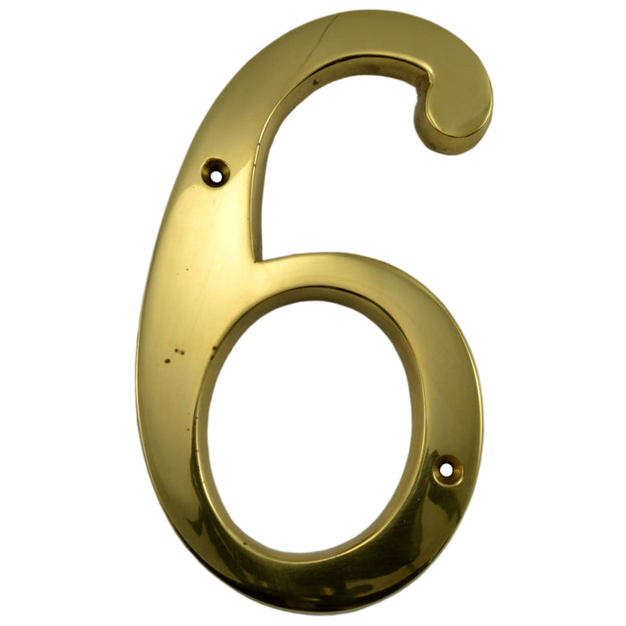 6" - "6" Solid Brass House Numbers