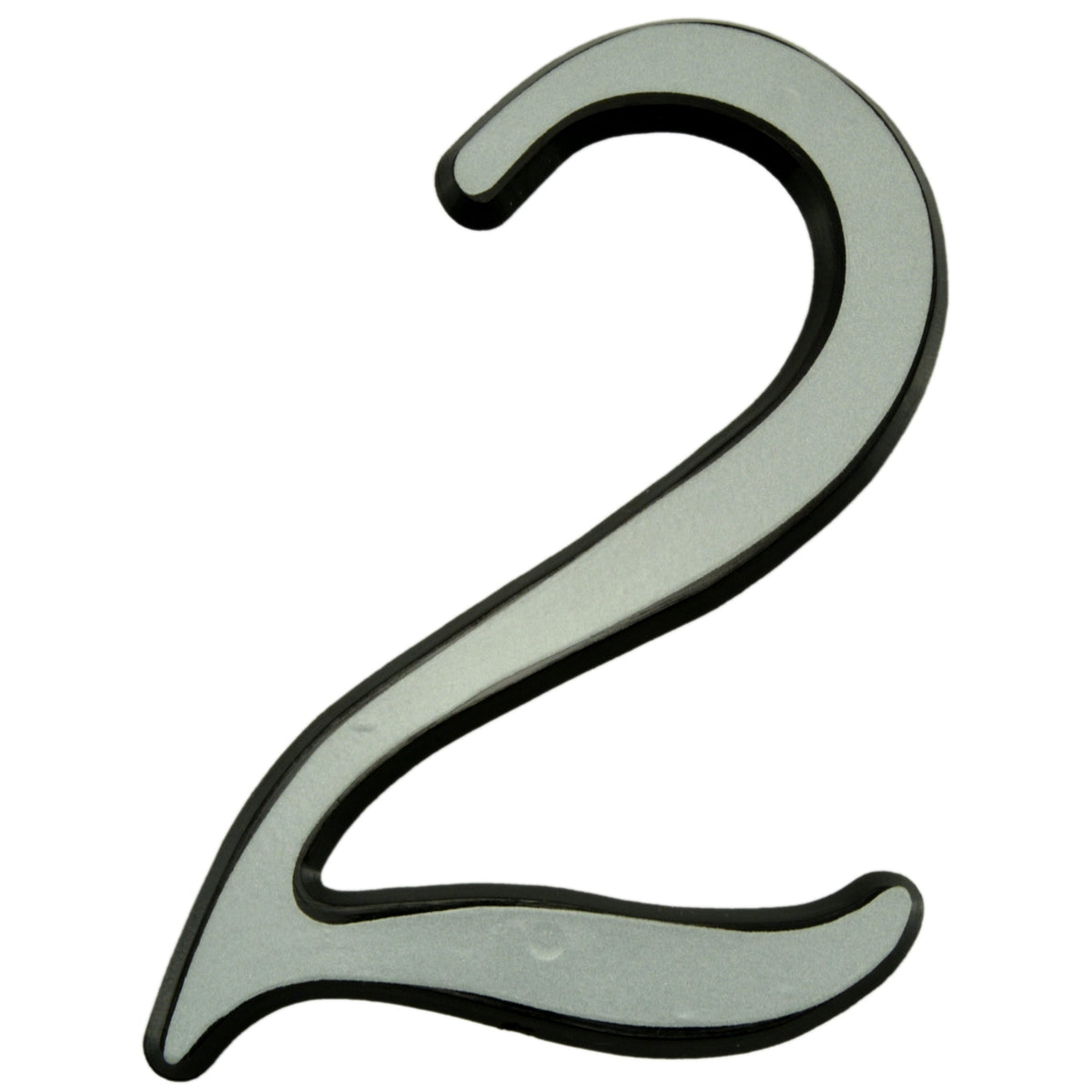 4" - "2" White Plastic Reflective House Numbers