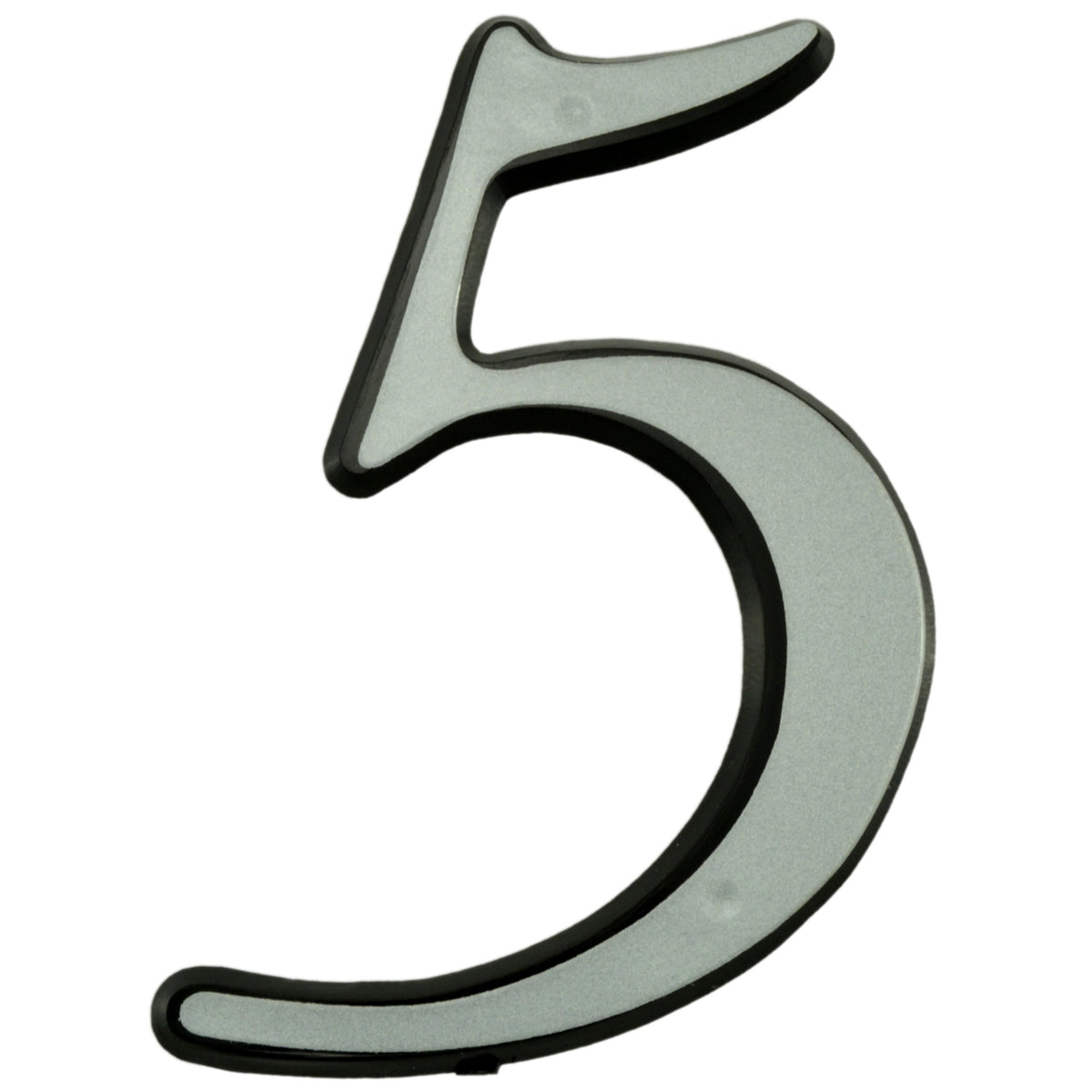 4" - "5" White Plastic Reflective House Numbers