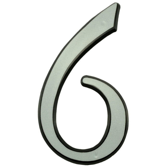 4" - "6" White Plastic Reflective House Numbers