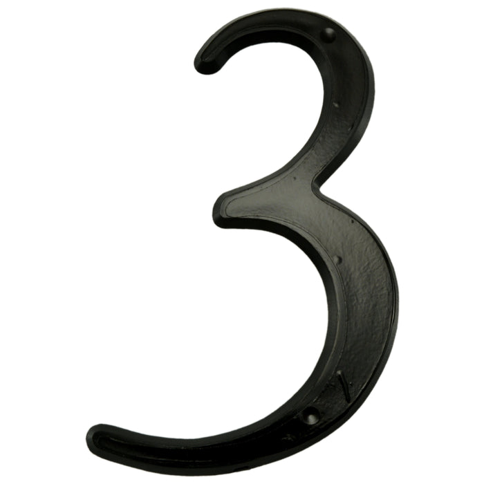 4" - "3" Black Plastic Reflective House Numbers