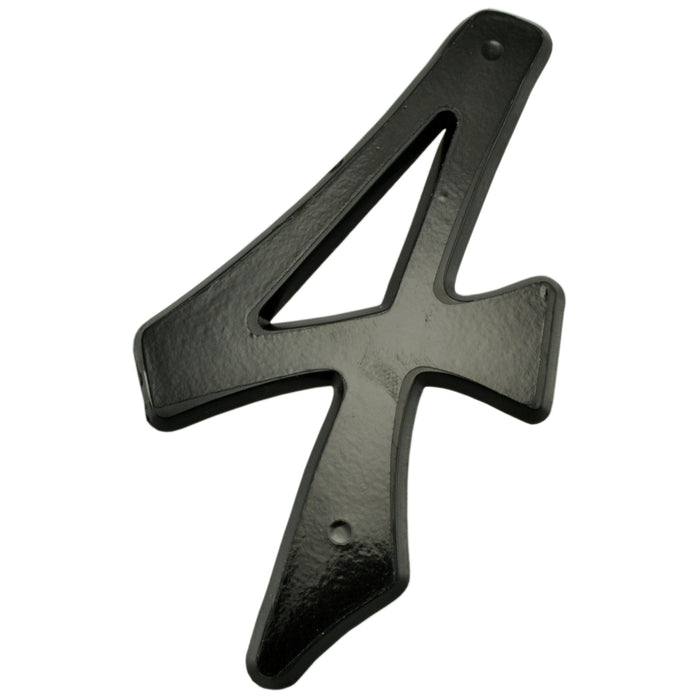 4" -"4" Black Plastic Reflective House Numbers