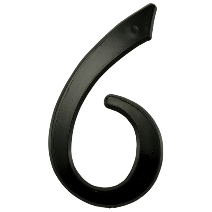 4" - "6" Black Plastic Reflective House Numbers