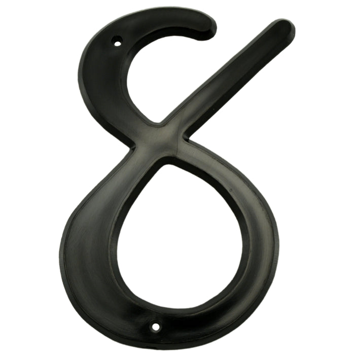 4" - "8" Black Plastic Reflective House Numbers
