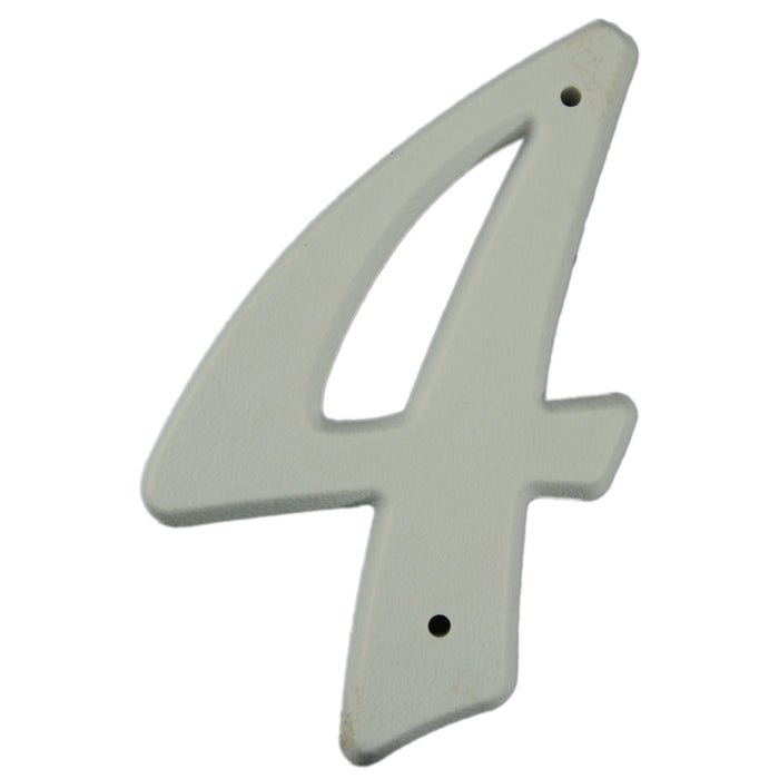 5.25" - "4" White Plastic House Numbers