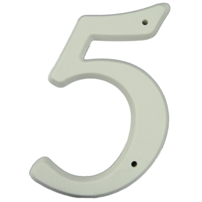 5.25" - "5" White Plastic House Numbers