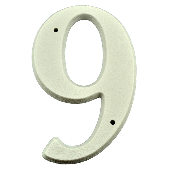 5.25" - "6" White Plastic House Numbers