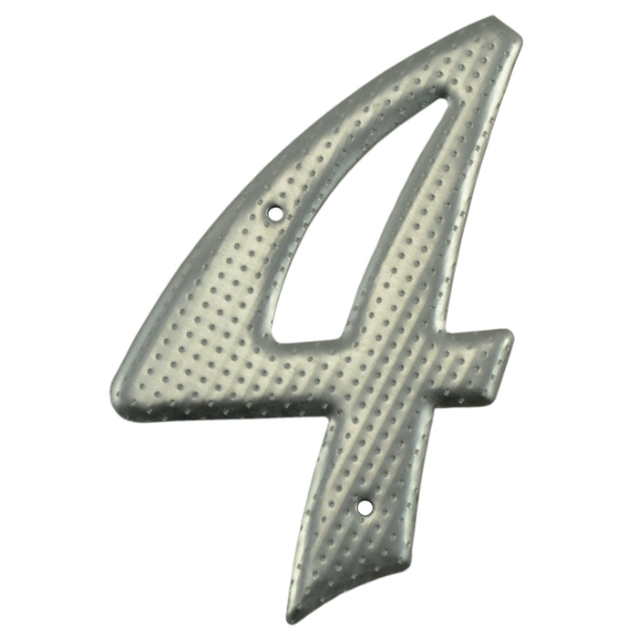 3.75" - "4" Silver Colored Aluminum House Numbers