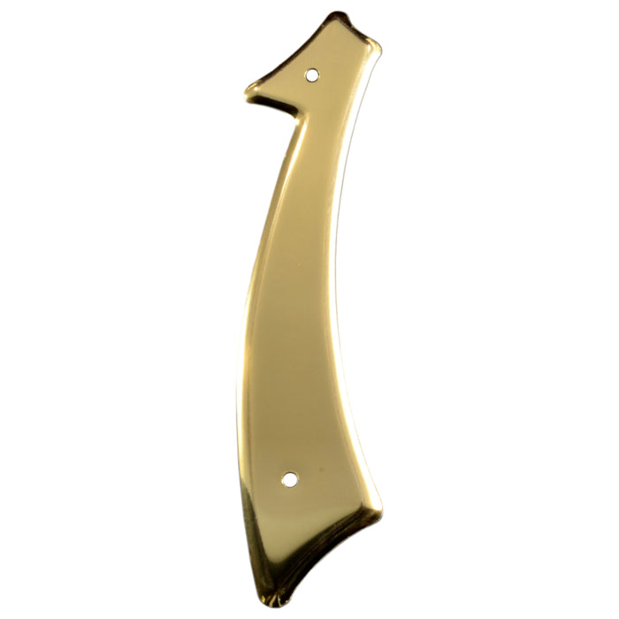 3.75" - 1 Brass Colored Aluminum House Numbers