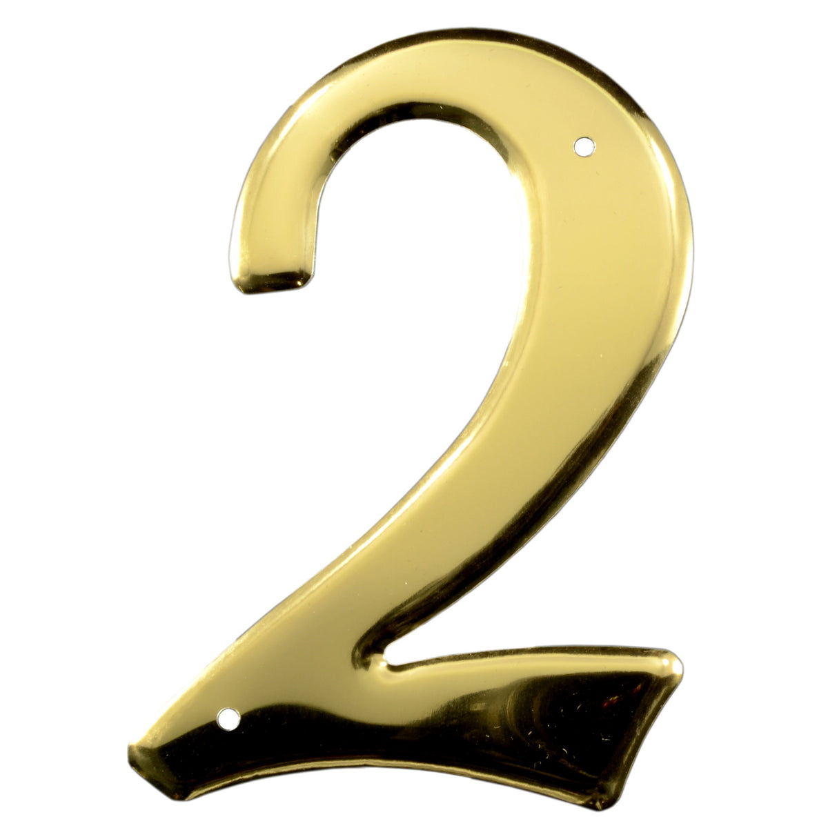 3.75" - 2 Brass Colored Aluminum House Numbers