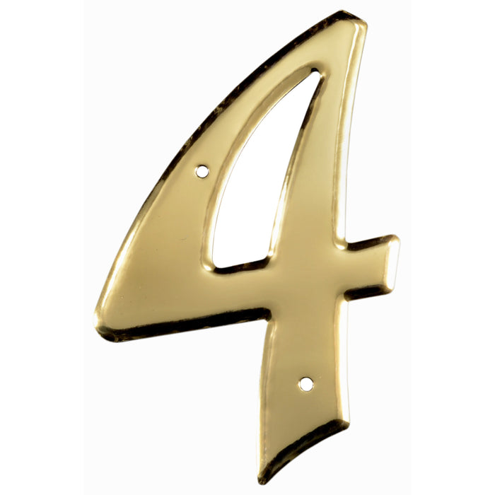 3.75" - 4 Brass Colored Aluminum House Numbers