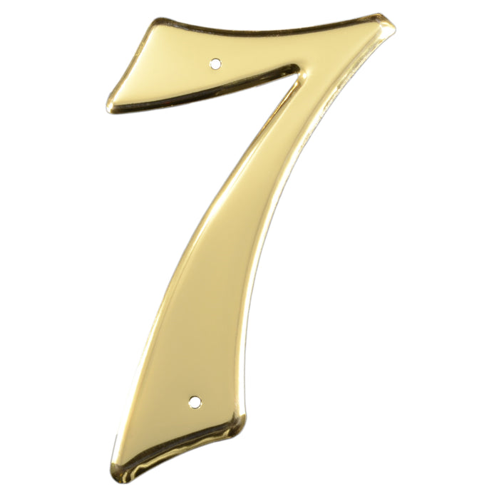 3.75" - 7 Brass Colored Aluminum House Numbers
