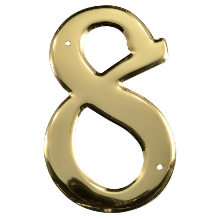 3.75" - 8 Brass Colored Aluminum House Numbers