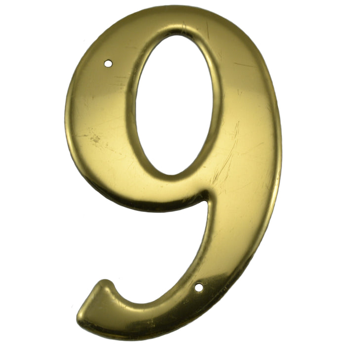 3.75" - "9" Brass Colored Aluminum House Numbers