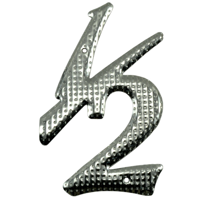 3.75" - "1/2" Silver Colored Aluminum House Numbers