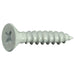 #10 x 1" White Steel Phillips Flat Head Sheet Metal Screws