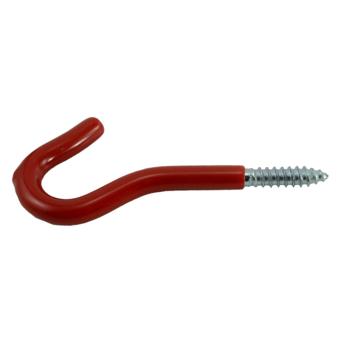 1/8" x 3-3/8" x 3/4" Vinyl Coated Steel Screw Hooks