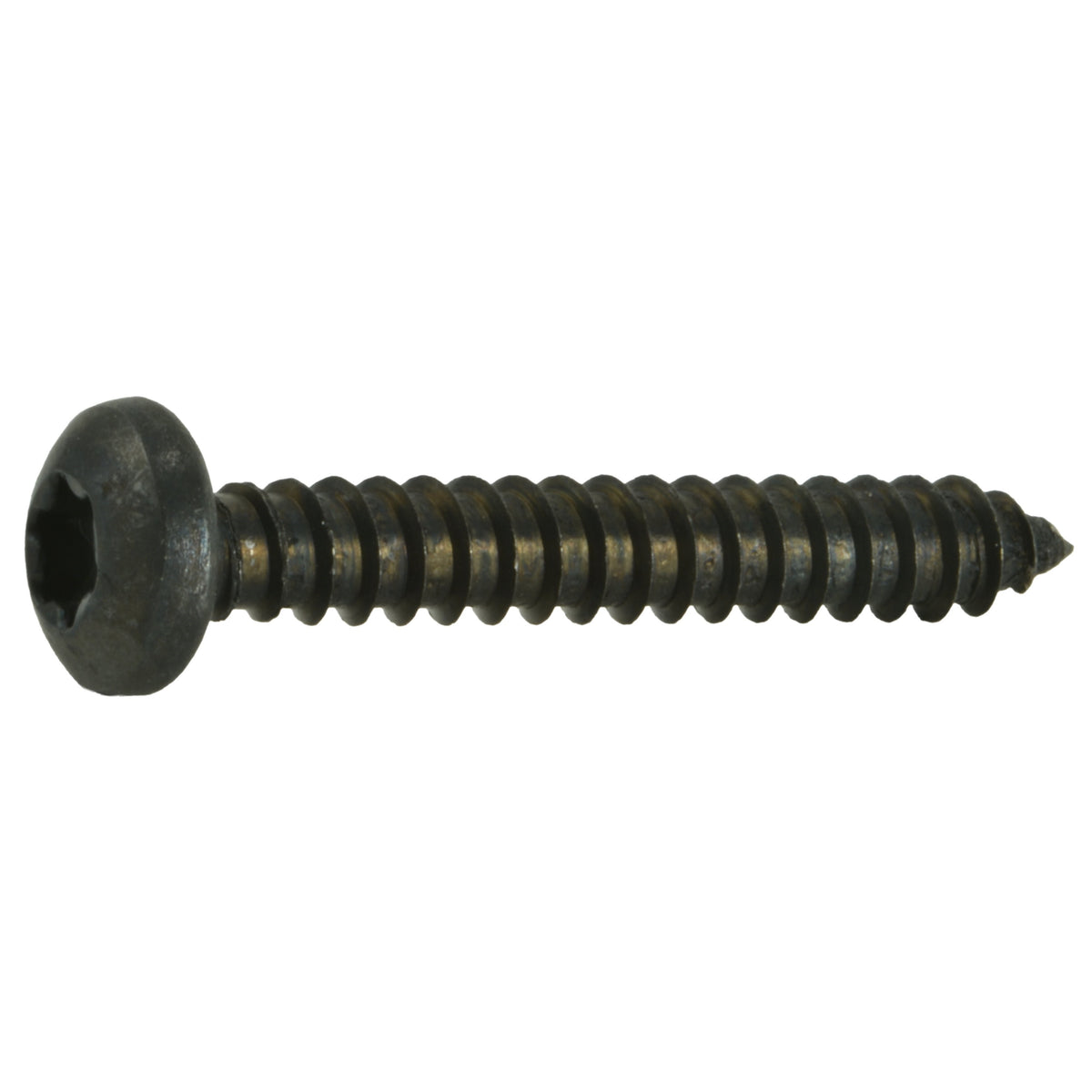 #12 x 1-1/2" Black Steel Star Drive Pan Head Sheet Metal Screws