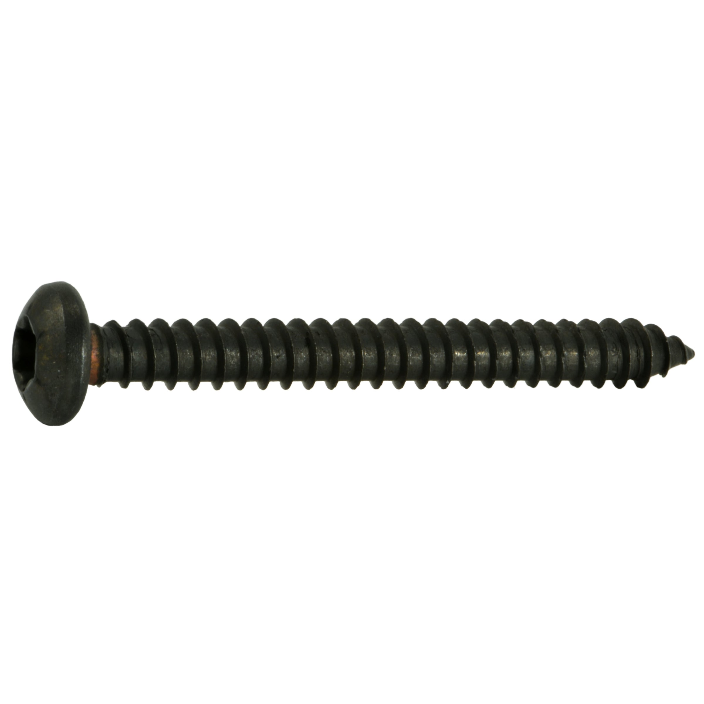 #12 x 2" Black Steel Star Drive Pan Head Sheet Metal Screws