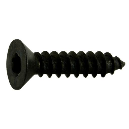 #6 x 5/8" Black Steel Star Drive Flat Head Sheet Metal Screws