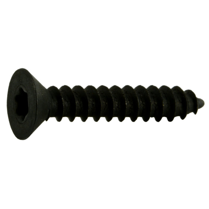 #6 x 3/4" Black Steel Star Drive Flat Head Sheet Metal Screws