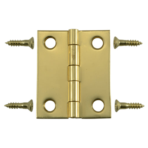 1-1/2" x 1-1/4" Solid Brass Ornamental Hinges