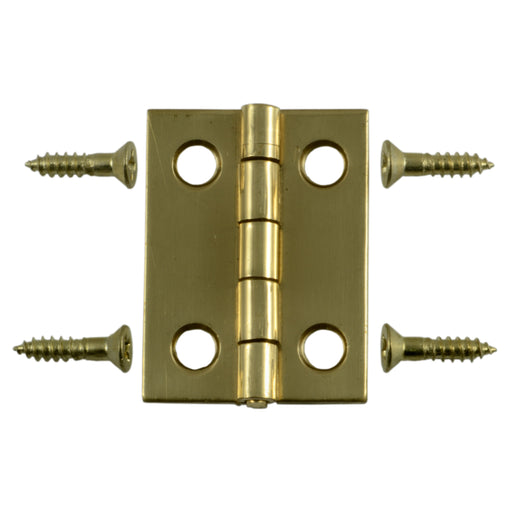 1" x 3/4" Solid Brass Butt Hinges