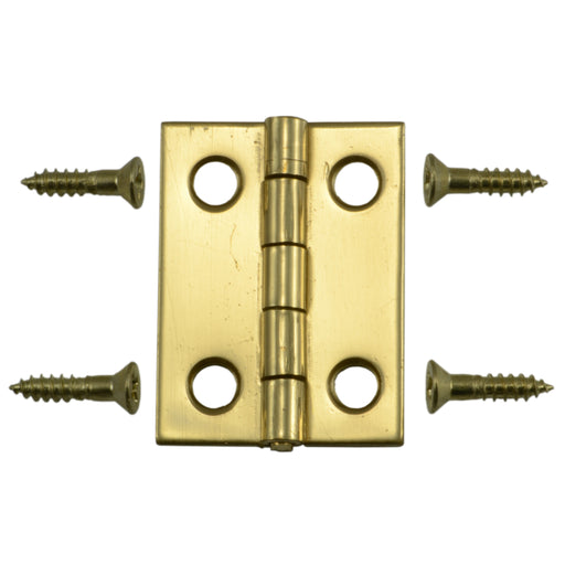 1-1/2" x 7/8" Solid Brass Butt Hinges