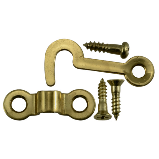 3/4" x 1-7/8" Solid Brass Hooks & Staples