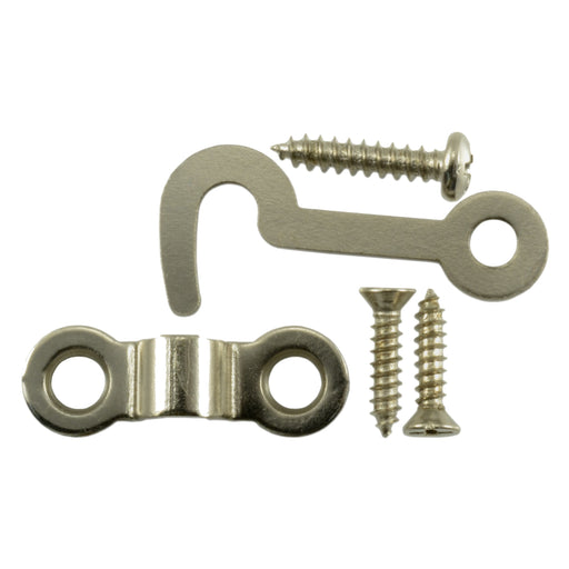 3/4" x 1-7/8" Satin Nickel Hooks & Staples