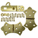 1-3/4" x 3-1/16" Antique Brass Plated Steel Hinge & Hasp Kits