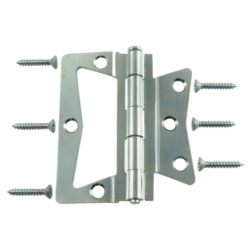 3-1/2 Zinc Plated Steel Non-Mortise Hinges