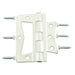 3" White Steel Non-Mortise Hinges