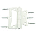 3-1/2 White Steel Non-Mortise Hinges