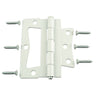 4" White Steel Non-Mortise Hinges