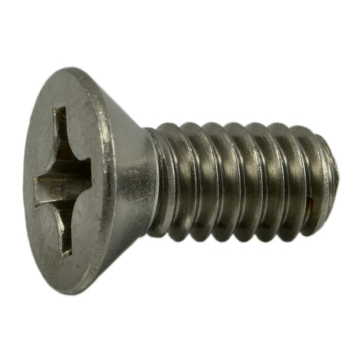 #12-24 x 1/2" 18-8 Stainless Steel Coarse Thread Phillips Flat Head Machine Screws