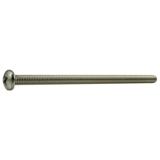 5/16"-18 x 6" 18-8 Stainless Steel Coarse Thread Phillips Pan Head Machine Screws