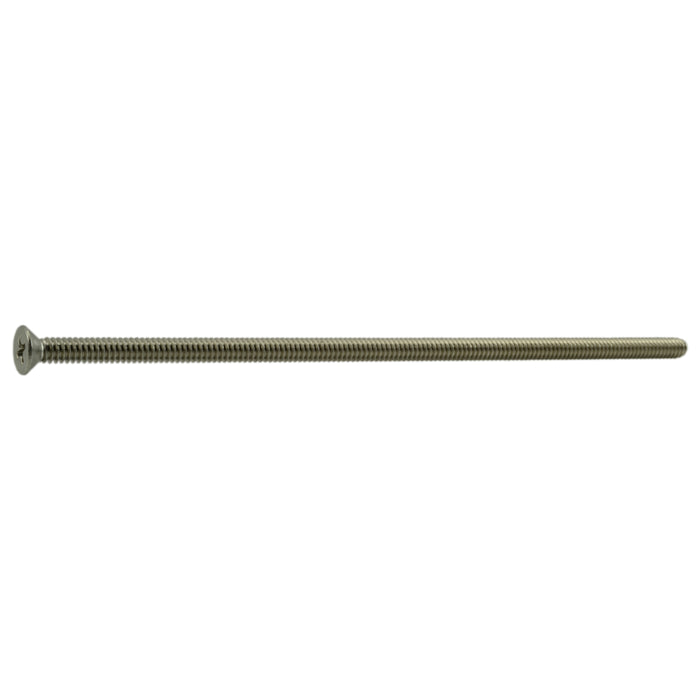 #10-24 x 6" 18-8 Stainless Steel Coarse Thread Phillips Flat Head Machine Screws