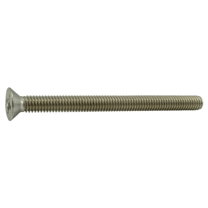 5/16"-18 x 4" 18-8 Stainless Steel Coarse Thread Phillips Flat Head Machine Screws
