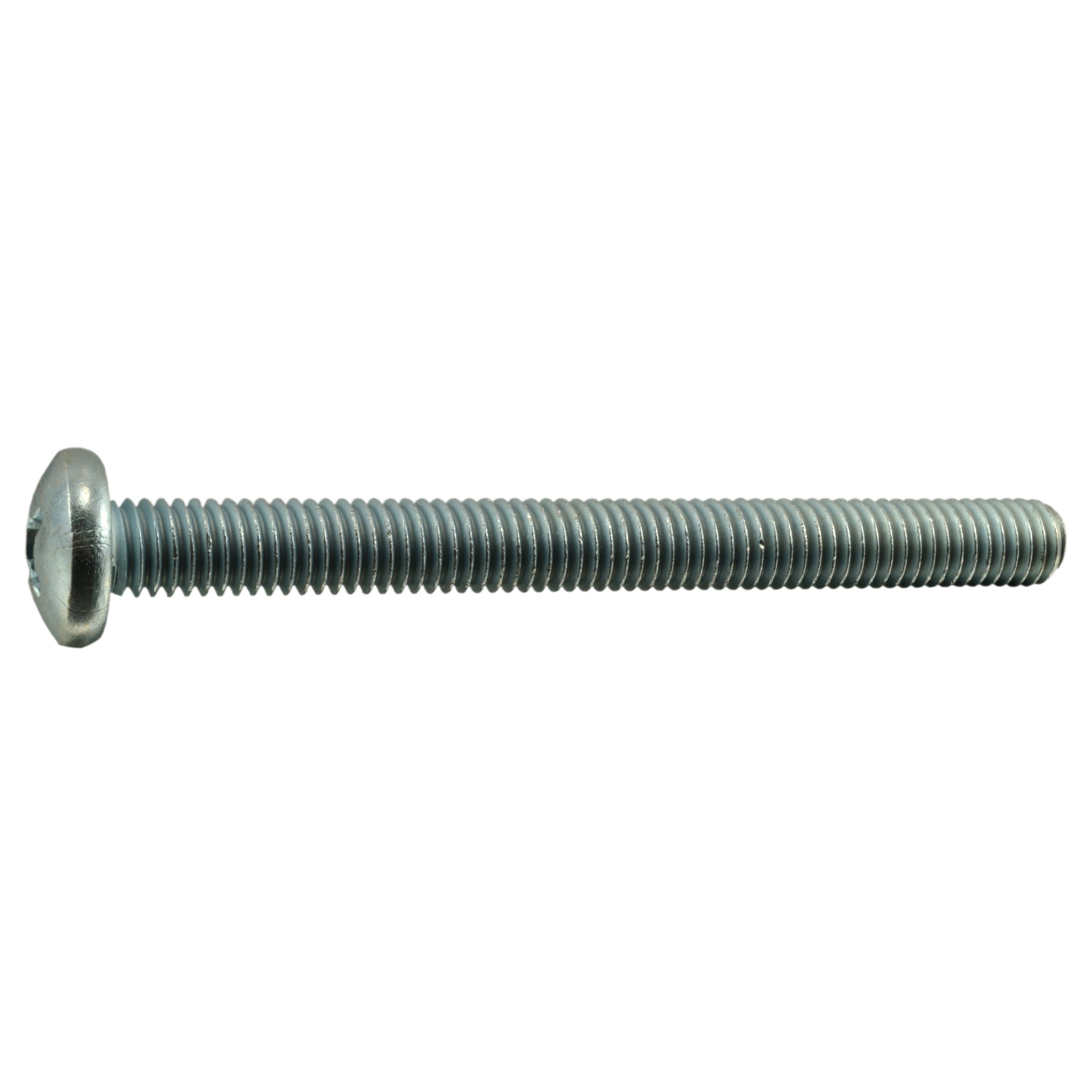 3/8"-16 x 4" Zinc Plated Steel Coarse Thread Phillips Pan Head Machine Screws