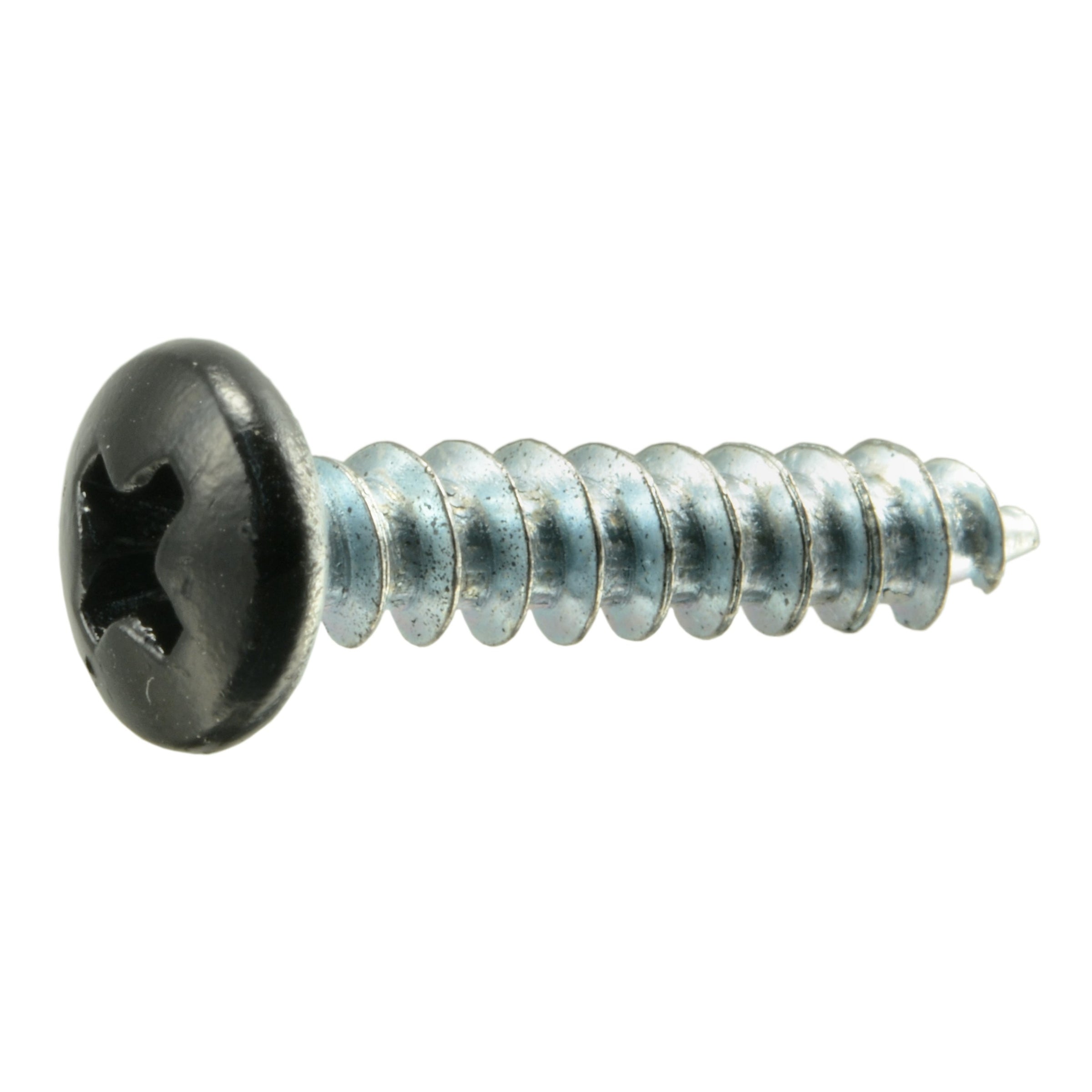 #8 x 3/4" Black Painted Steel Phillips Pan Head Sheet Metal Screws