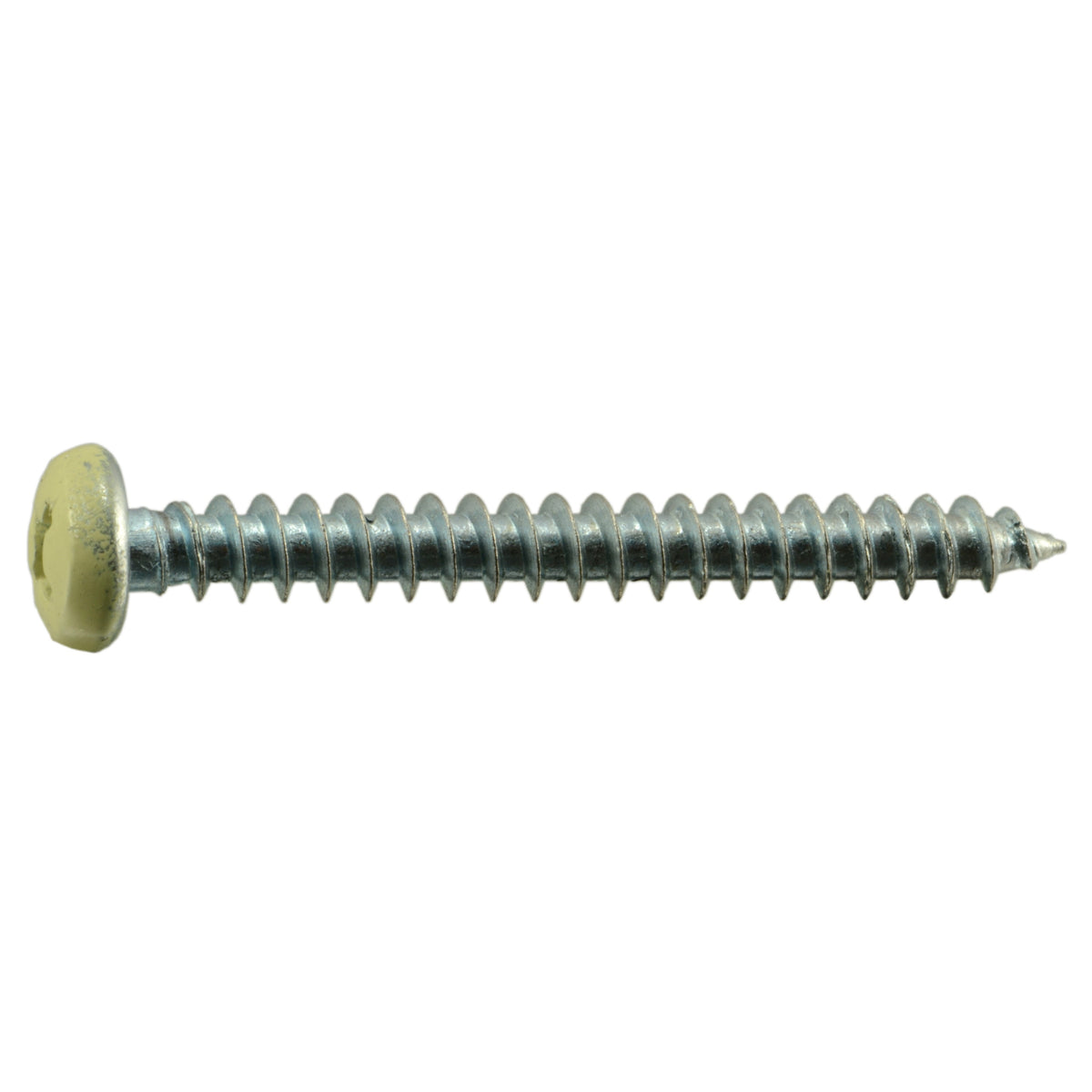 #8 x 1-1/2" Beige Painted Steel Phillips Pan Head Sheet Metal Screws