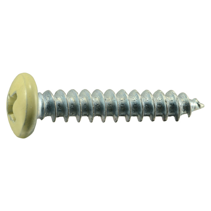 #10 x 1" Beige Painted Steel Phillips Pan Head Sheet Metal Screws