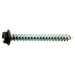 #8 x 1-1/2" Black Painted Steel Slotted Hex Washer Head Sheet Metal Screws