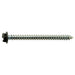 #8 x 2" Black Painted Steel Slotted Hex Washer Head Sheet Metal Screws