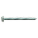 #10 x 2-1/2" White Painted Steel Slotted Hex Washer Head Sheet Metal Screws