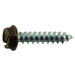 #10 x 1" Brown Painted Steel Slotted Hex Washer Head Sheet Metal Screws