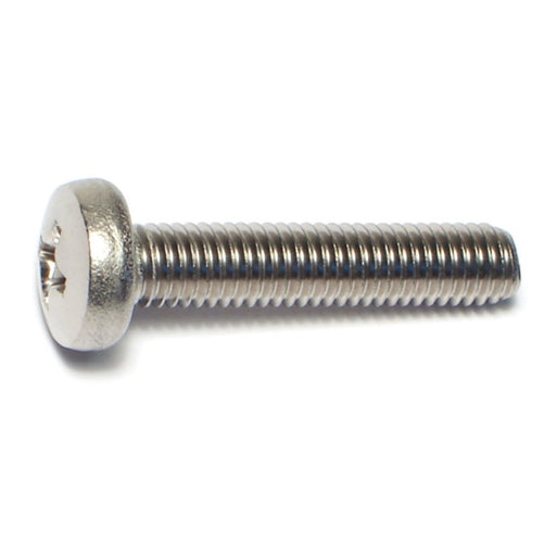 5mm-0.8 x 25mm A2 Stainless Steel Coarse Thread Phillips Pan Head Machine Screws