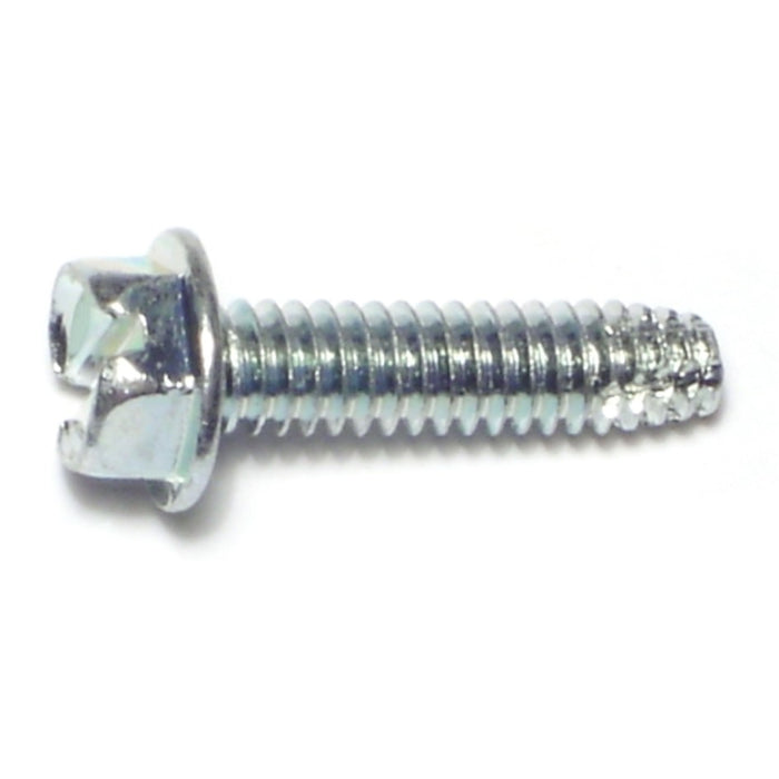 1/4"-20 x 1" Zinc Plated Steel Coarse Thread Hex Washer Head Type F Sheet Metal Screws