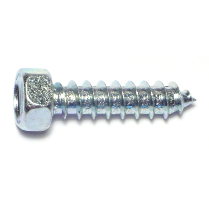 3/8" x 1-1/2" Zinc Plated Steel Indented Hex Head Type A Sheet Metal Screws